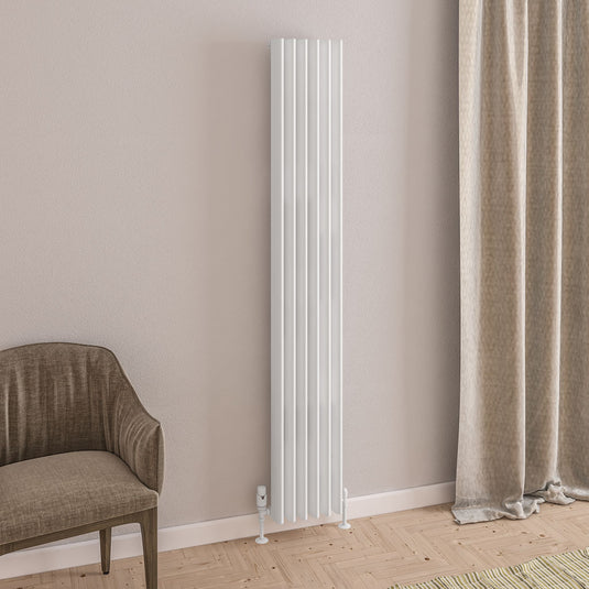 Eastbrook Witney 1800 x 280mm Aluminium Radiator Matt White | 89.0265