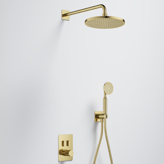 Flova Ascend 2-Outlet Shower Pack Brushed Brass | BRB-GS2PK3 - Envy Bathrooms Ltd