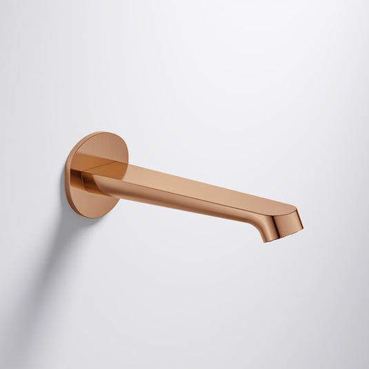 Flova Ascend 200Mm Wall-Mounted Bath Spout Brushed Bronze | BRO-ASWMSPOUT - Envy Bathrooms Ltd