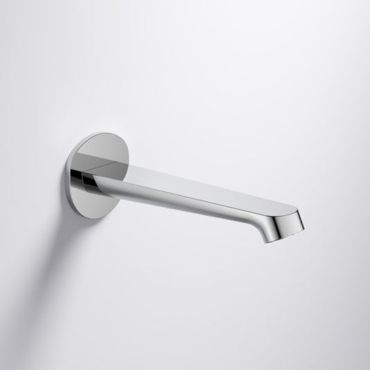Flova Ascend 200mm Wall-Mounted Bath Spout Diamond Chrome | ASWMSPOUT - Envy Bathrooms Ltd