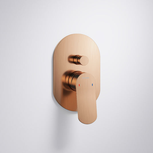 Flova Ascend Concealed 2-Outlet Manual Mixer Brushed Bronze | BRO-ASSHVO/DIV - Envy Bathrooms Ltd