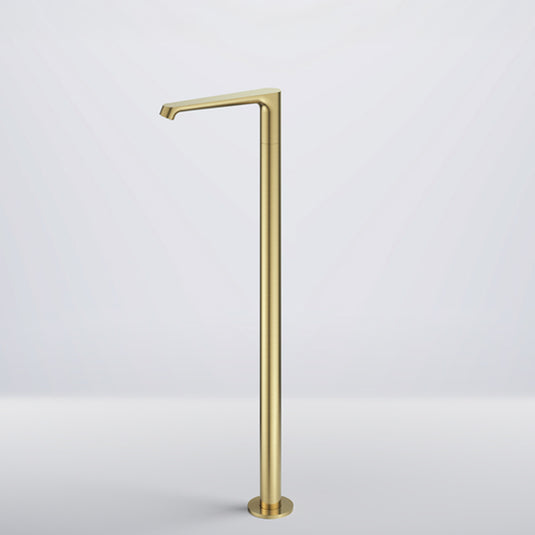 Flova Ascend Floor Standing Bath Spout Brushed Brass | BRB-ASFMSPOUT - Envy Bathrooms Ltd