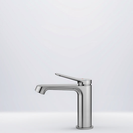 Flova Ascend Single Lever Basin Mixer 158mm Brushed Nickel | BN-ASBAS - Envy Bathrooms Ltd