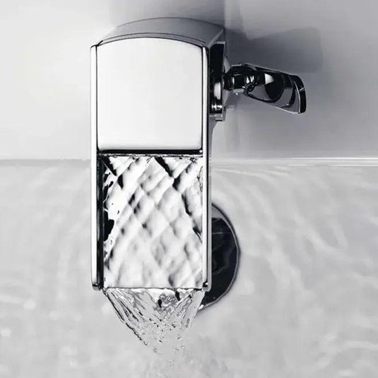 Flova Cascade Mid Height Waterfall Mono Basin Mixer Tap with Clicker Waste CAMBAS - Envy Bathrooms Ltd