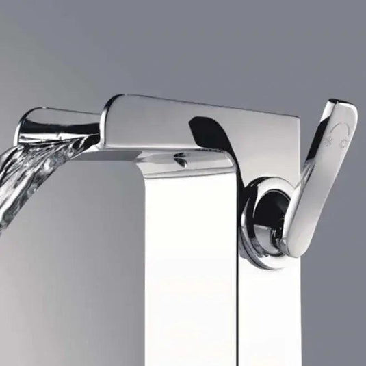 Flova Cascade Tall Waterfall Mono Basin Mixer Tap with Clicker Waste CATBAS - Envy Bathrooms Ltd