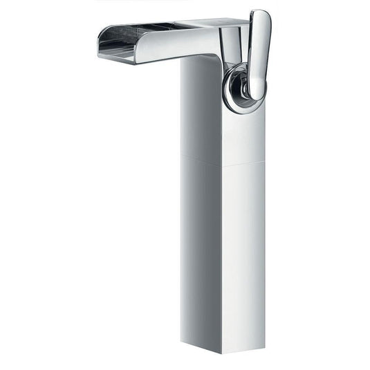 Flova Cascade Tall Waterfall Mono Basin Mixer Tap with Clicker Waste CATBAS - Envy Bathrooms Ltd