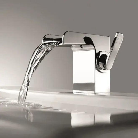 Flova Cascade Waterfall Mono Basin Mixer Tap with Clicker Waste CABAS - Envy Bathrooms Ltd