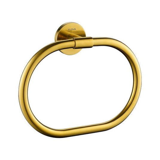 Flova Coco Towel Ring – Brushed Gold - BG-CO8906-6 - Envy Bathrooms Ltd