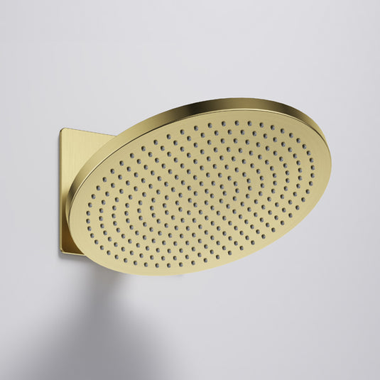 Flova Design 250mm Air-Mix Rainshower Angle Adjustable Arm Brushed Brass | BRB-KI051 - Envy Bathrooms Ltd