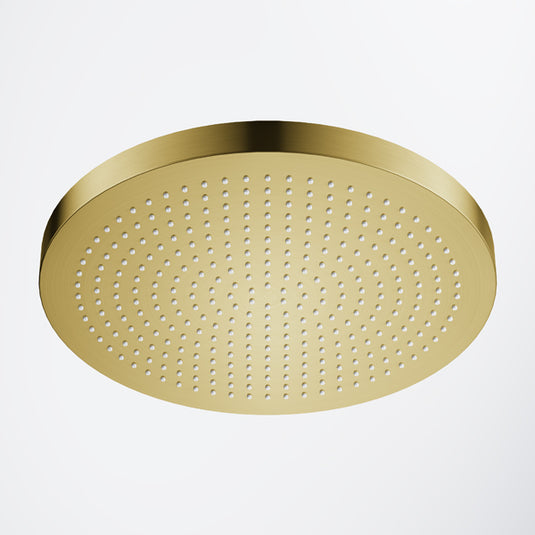 Flova Design DripFree Round Rainshower Brushed Brass | BRB-KI058 - Envy Bathrooms Ltd