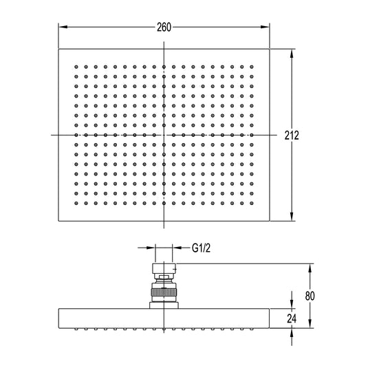 Flova Design DripFree Square Rainshower Diamond Chrome | KI057 - Envy Bathrooms Ltd
