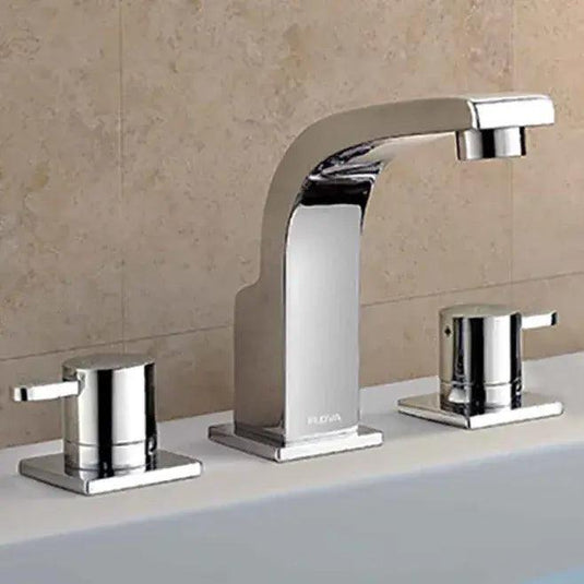 Flova Essence 5 Hole Deck Mounted Bath & Shower Mixer Tap with Pull Out Handset ES5HBSM - Envy Bathrooms Ltd