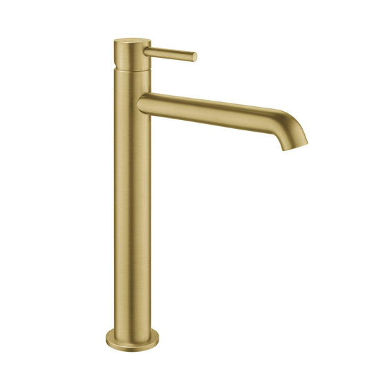 Flova Levo 308mm Single Lever Basin Mixer Tap – Brushed Brass - BRB-LVTBAS-20 - Envy Bathrooms Ltd