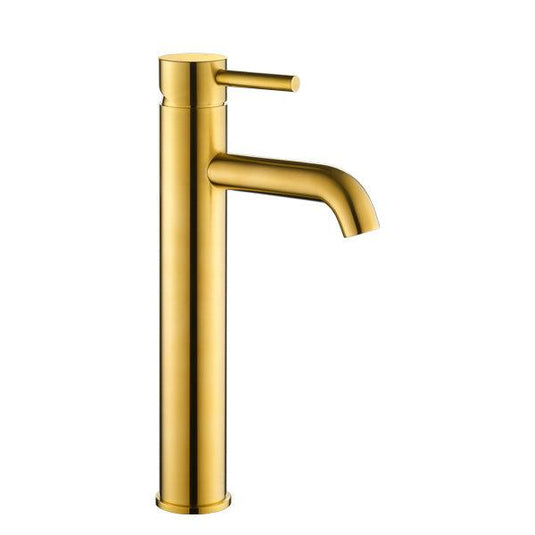 Flova Levo 308mm Single Lever Basin Mixer Tap – Brushed Gold - BG-LVTBAS - Envy Bathrooms Ltd