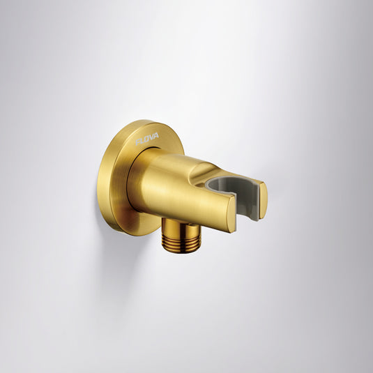 Flova Levo GoTurn Round Shower Pack Brushed Gold | BG-LVGT2PK2-RO - Envy Bathrooms Ltd