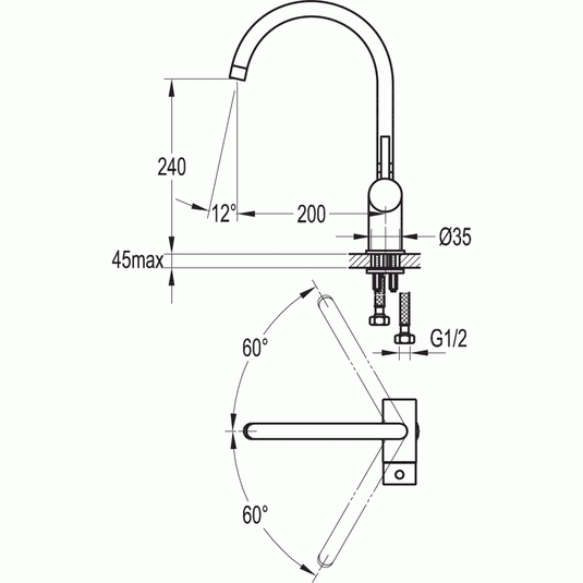 Flova Levo Single Lever Kitchen Mixer Tap with Swivel Spout LVSLKITCH - Envy Bathrooms Ltd