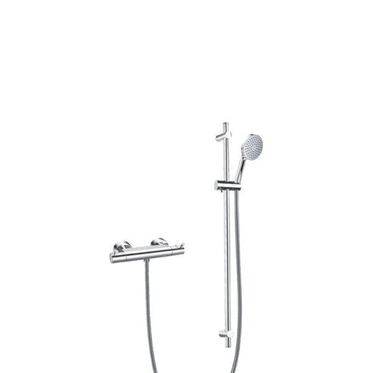 Flova Levo Thermostatic Exposed Bar Valve With Slide Rail Kit - LVBVPACK2/ - Envy Bathrooms Ltd