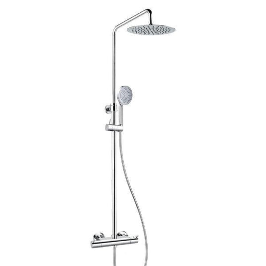 Flova Levo Thermostatic Exposed Shower Column - LVTSKIT-19 - Envy Bathrooms Ltd