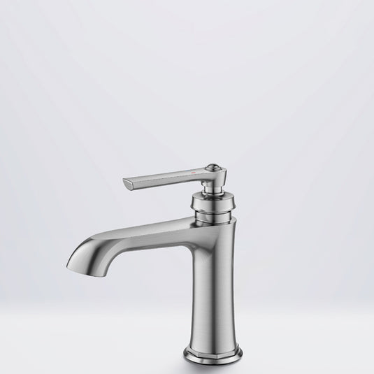 Flova Liberty 180mm Single Lever Basin Mixer Brushed Nickel | LIBAS-BN - Envy Bathrooms Ltd