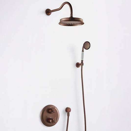 Flova Liberty GoTurn Round Shower Pack With Rainshower And Handshower Kit Oil Rubbed Bronze | ORB-LIGT2PK1 - Envy Bathrooms Ltd