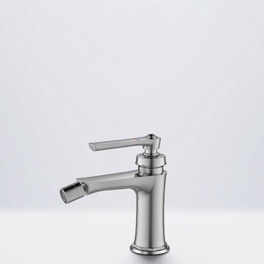 Flova Liberty Single Lever Bidet Mixer Brushed Nickel | LIBID-BN - Envy Bathrooms Ltd