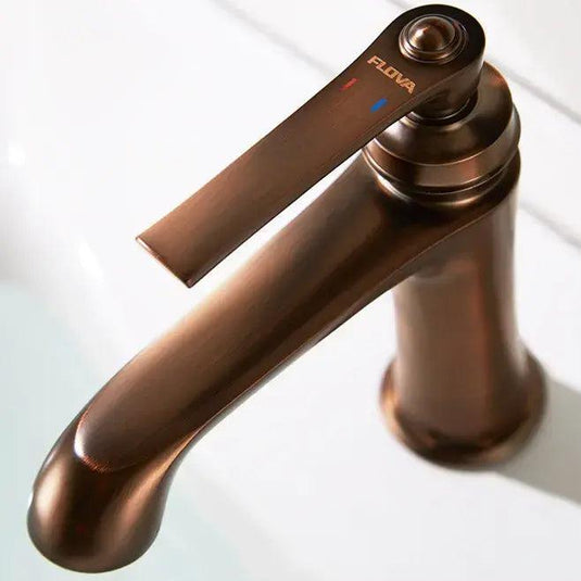 Flova Liberty Tall Mono Basin Mixer Tap with Clicker Waste - Oil Rubbed Bronze LITBAS-ORB - Envy Bathrooms Ltd
