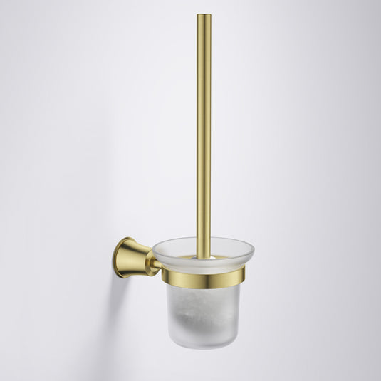 Flova Liberty Toilet Brush and Holder Brushed Brass | LI8990-BRB - Envy Bathrooms Ltd