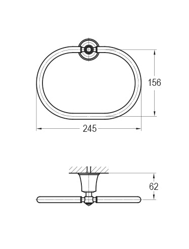 Flova Liberty Towel Ring Brushed Brass | LI8985-BRB - Envy Bathrooms Ltd