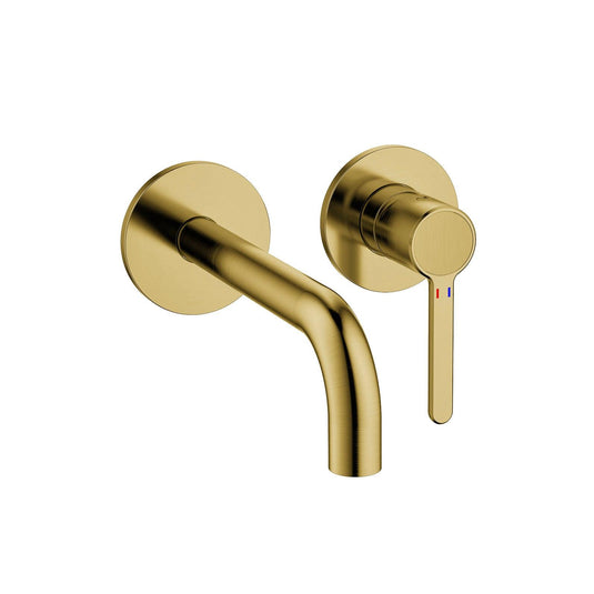 Flova Moonlight 2-Hole Concealed Basin Mixer Tap Finishing Set – Brushed Brass - BRB-ML2HBAS-TRIM - Envy Bathrooms Ltd