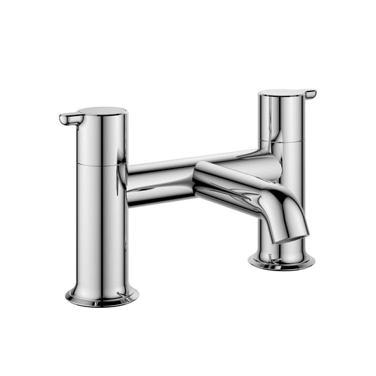 Flova Moonlight 2-Hole Deck Mounted Bath Filler Tap – Diamond Chrome - MLBF - Envy Bathrooms Ltd