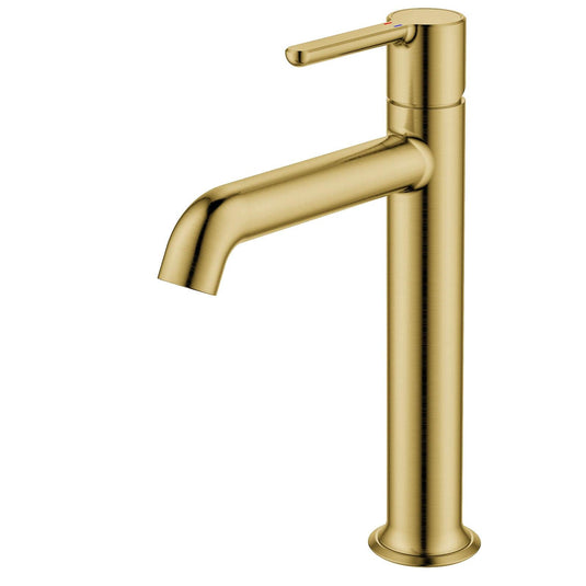 Flova Moonlight 250mm Single Lever Basin Mixer Tap – Brushed Brass - BRB-MLTBAS - Envy Bathrooms Ltd