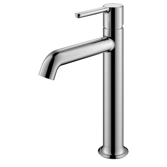 Flova Moonlight 250mm Single Lever Basin Mixer Tap – Diamond Chrome - MLTBAS - Envy Bathrooms Ltd
