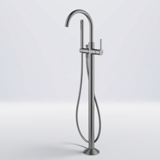 Flova Moonlight Floor Standing Bath and Shower Mixer Gun Metal | GM-MLFMBSM - Envy Bathrooms Ltd