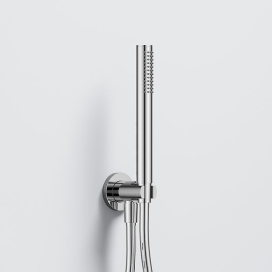 Flova Round Pencil Handshower Kit Smooth Hose Diamond Chrome | ANHSS-26 - Envy Bathrooms Ltd