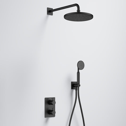 Flova Smart GoTurn Square Pack Air-Mix Rainshower Handshower | MB-SMGT2PK2-SQ - Envy Bathrooms Ltd