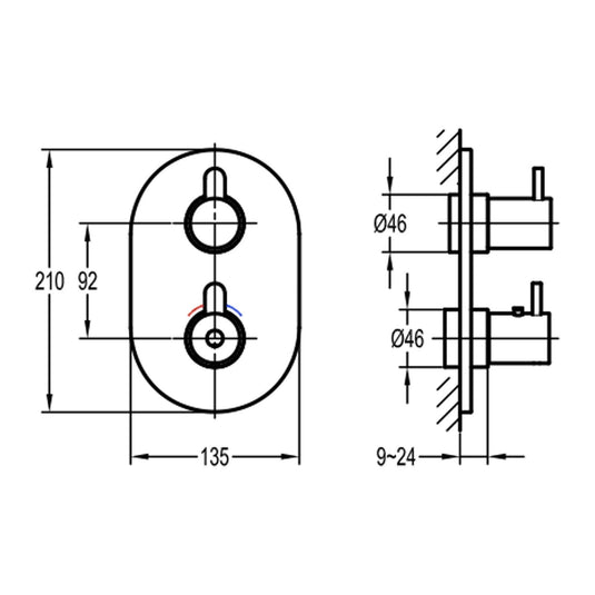 Flova SMART Round SmartBOX Finishing Set – Brushed Brass - BRB-SM-TRIM - Envy Bathrooms Ltd