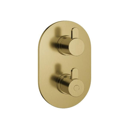 Flova SMART Round SmartBOX Finishing Set – Brushed Brass - BRB-SM-TRIM - Envy Bathrooms Ltd