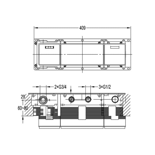Flova SmartBOX for Concealed 2-Outlet With Integral Handshower | SMBOX-2HL - Envy Bathrooms Ltd