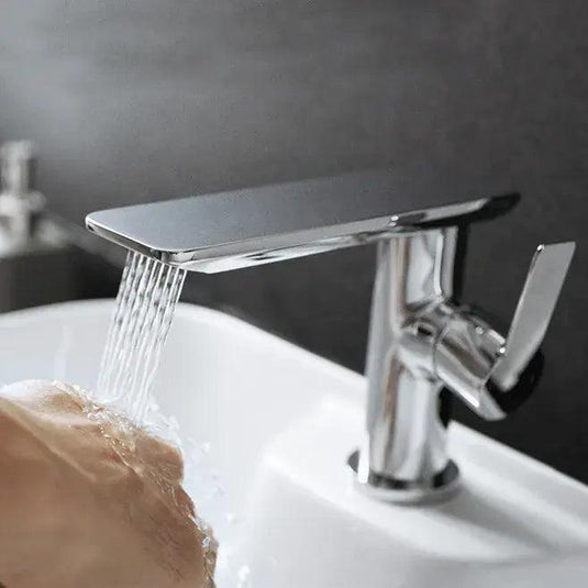 Flova Spring Mono Basin Mixer Tap with Clicker Waste SRBAS - Envy Bathrooms Ltd