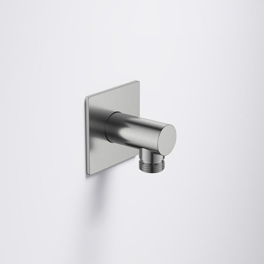 Flova Square Wall Outlet Elbow Brushed Nickel | BN-KI8810 - Envy Bathrooms Ltd