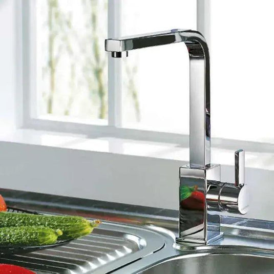 Flova STR8 Single Lever Monobloc Kitchen Mixer Tap with Swivel Spout STKITCH - Envy Bathrooms Ltd
