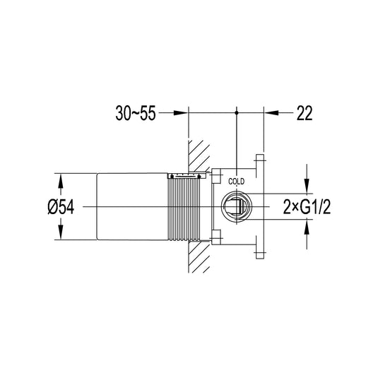Flova Stream 1-Hole Concealed Basin Bath Mixer SmartBOX | BOX7812 - Envy Bathrooms Ltd