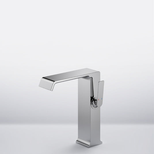 Flova Stream 200mm Single Lever Basin Mixer Diamond Chrome | STRTBAS - Envy Bathrooms Ltd