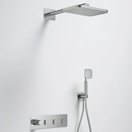 Flova Stream 3-Outlet Shower Pack with GoSlide and Rainshower Diamond Chrome | STRGS3PK1 - Envy Bathrooms Ltd