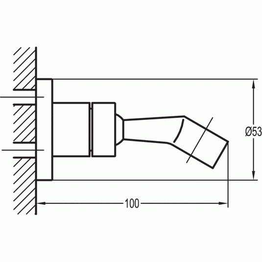 Flova Wall Bracket Handset Holder with Swivel Joint FVKI119 - Envy Bathrooms Ltd