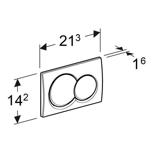 Geberit Alpha01 Round Dual Flush Plate Chrome | 115.035.21.1