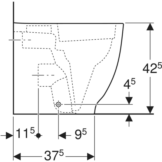 Geberit Acanto Rimless Shrouded Back To Wall Pan Floorstanding | 500.602.01.2