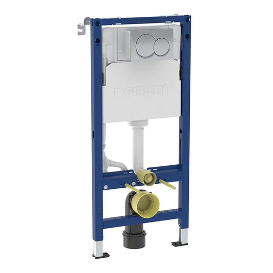 Geberit Alpha 112cm WC Frame Cistern & Alpha01 Round Flush Plate | 458.041.21.2