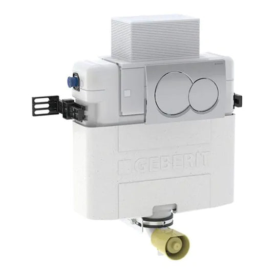 Geberit Alpha 82cm Concealed Cistern & Alpha01 Round Flush Plate | 109.004.21.1