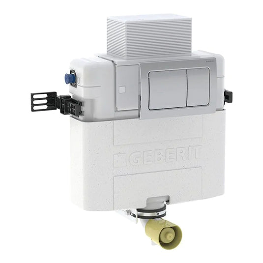 Geberit Alpha 82cm Concealed Cistern & Alpha01 Square Flush Plate | 109.003.21.1